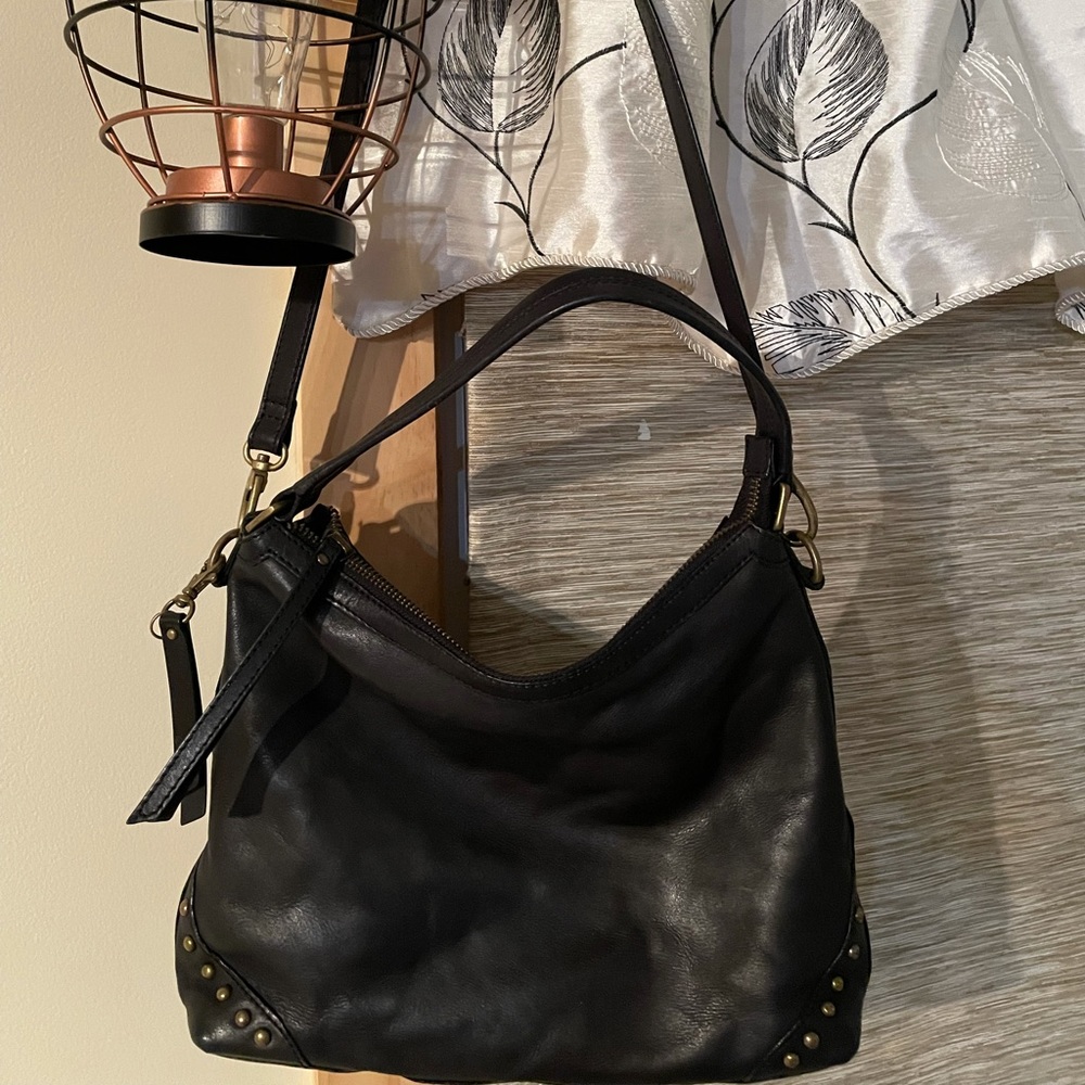COPY - Frye & Co Odessa black Leather Hobo Shoulder Bag